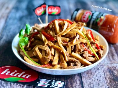 參考食譜 : 番茄豆干炒肉絲