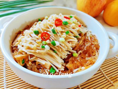 參考食譜 : 金菇粉絲煲(電鍋版)