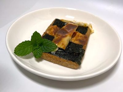 生酮食譜|海苔起司雙拼吐司