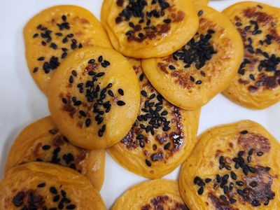 寶寶副食品 黑芝麻柿子鬆餅