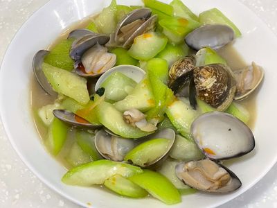 家常菜｜蛤蜊絲瓜🌊