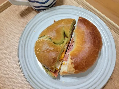 No.131火腿蛋雙口味貝果