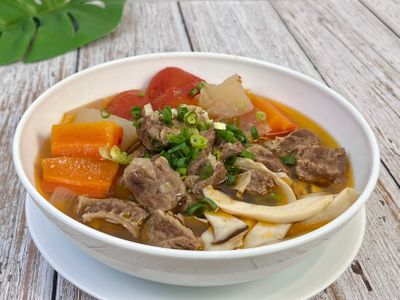 家常懶人料理｜低碳牛腩杏鮑菇麵