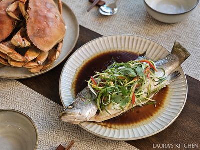 參考食譜 : 清蒸鱸魚