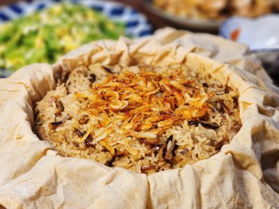 蝦香飯Q！年菜版櫻花蝦油飯（米糕）