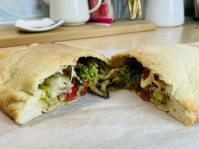 披薩餃｜過熱水蒸氣烤箱微波爐