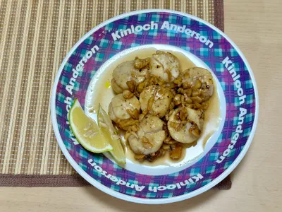 參考食譜 : 蒜香干貝