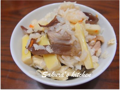 ♥我的手作料理♥桂竹炊飯