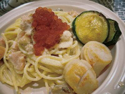 鮭魚親子義大利麵