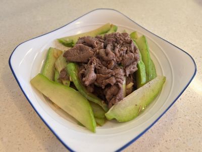 佛手瓜炒牛肉