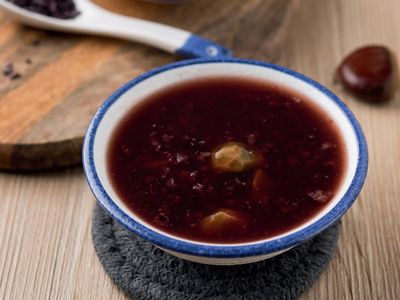 養生栗子紫米粥