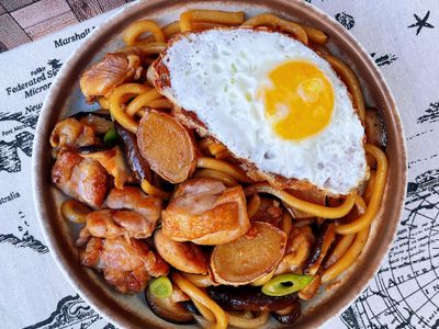 麻油親子炒烏龍