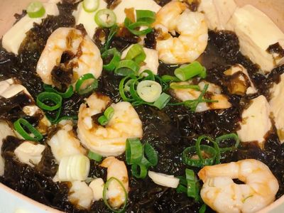 紫菜豆腐蝦仁煲