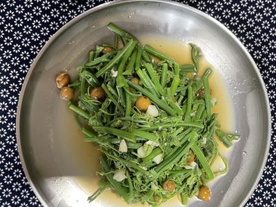 龍鬚菜炒破布子