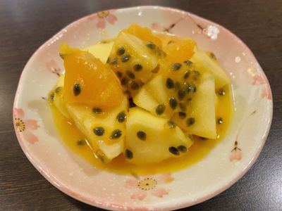 參考食譜 : 涼拌百香蘋果（全素）