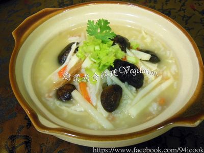 參考食譜 : ♥憶柔蔬食♥清爽綠竹鮮筍粥~素食
