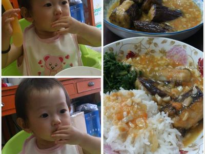 寶寶版茄子鑲雞肉