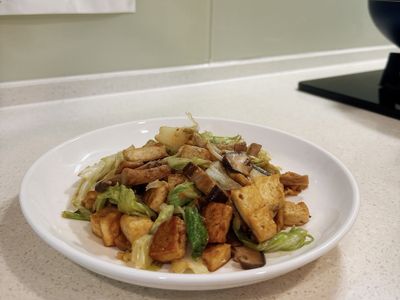 高麗菜香菇炒豆腐