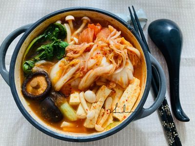 泡菜豆腐冬粉鍋獨享餐/素/10分鐘