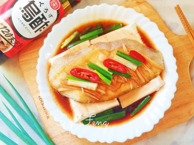 烏醋蒸鱈魚豆腐(十全120天完熟烏醋)