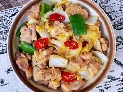 味噌雞肉炒蔬菜