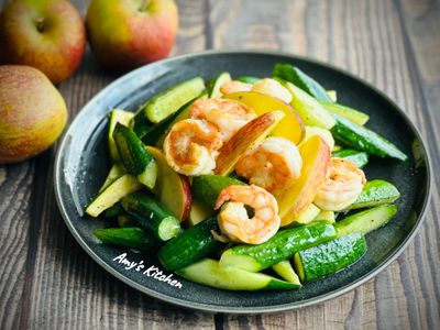 蘋果蝦仁溫沙拉
