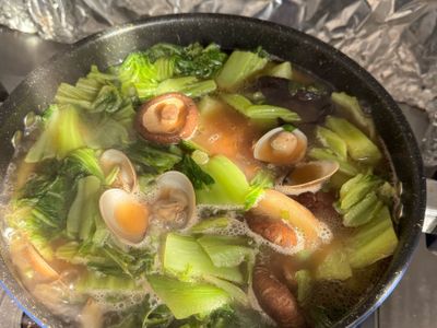 芥菜老菜埔蛤蜊雞湯