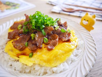 酒香醋燒豚肉滑蛋蓋飯