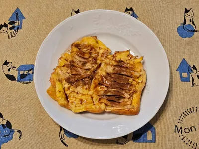 烤蘋果豆奶吐司