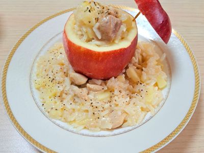奶油雞蘋果燉飯