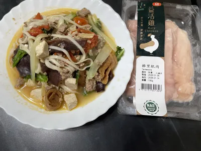 益活雞清胸肉-雞肉燴麵