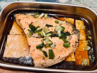 奶油鮭魚豆腐蒸