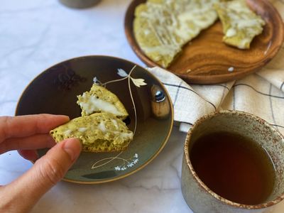 免烤箱甜點｜白巧克力抹茶餅乾