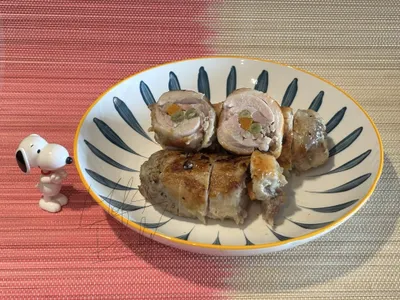 零廚藝系列：蒜香紙包雞腿卷