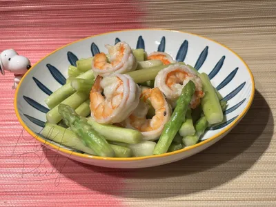 零廚藝系列：鮮蝦炒蘆筍