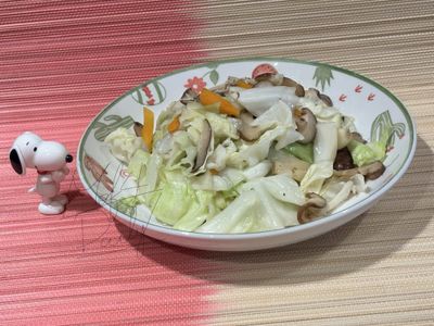零廚藝系列：香菇炒高麗菜