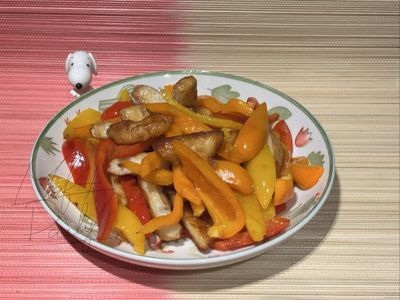 零廚藝系列：甜椒花枝餅