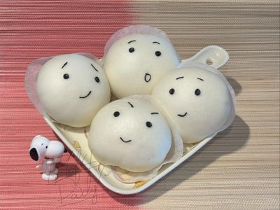 早午餐系列：表情包鮮奶饅頭