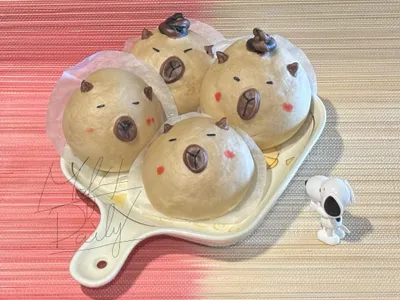 早午餐系列：卡皮巴拉黑糖饅頭
