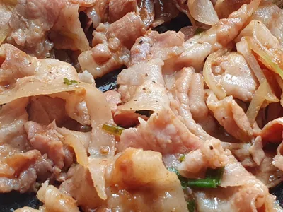 蔥燒肉片