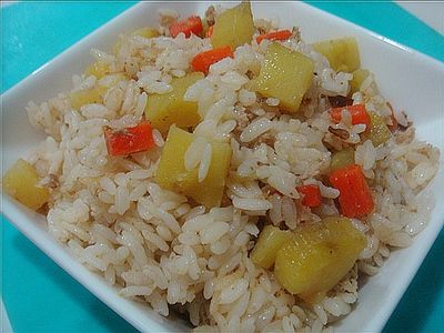 參考食譜 : 蕃薯肉肉飯