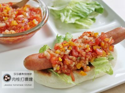 參考食譜 : 莎莎醬熱狗烤餅｜ 夏日最佳風味