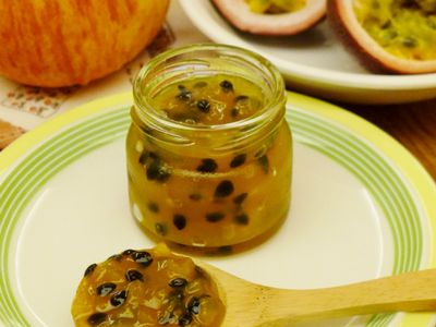 參考食譜 : 百香果蘋果醬~各式甜點好搭檔