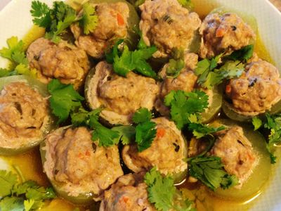 電鍋料理超簡易黃瓜鑲肉