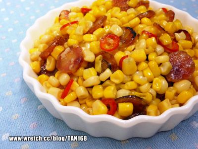 參考食譜 : 蒜辣香腸炒玉米 ♣熱炒3♣ 綠巨人黃金玉米鑽石規格