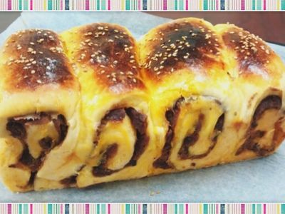 參考食譜 : 《養樂多系列》地瓜紅豆沙吐司