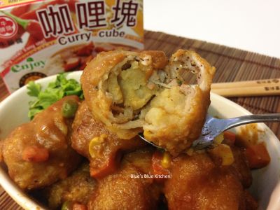 參考食譜 : 香辣咖哩薯泥肉丸子-牛頭牌咖哩塊