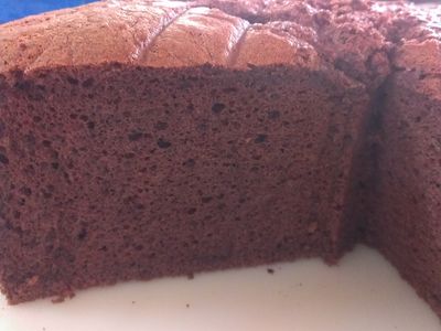 參考食譜 : 巧克力戚風蛋糕