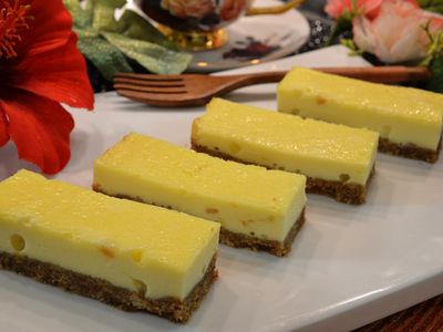 參考食譜 : 原味奶油起司蛋糕條