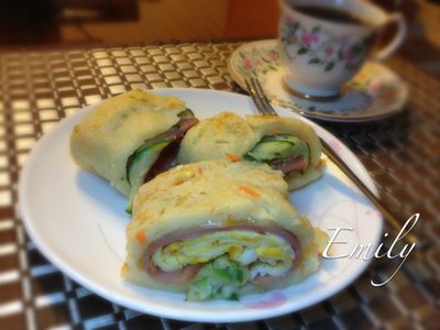 參考食譜 : 家常蔬菜蛋餅